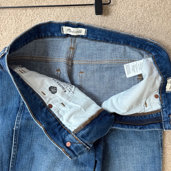 Madewell Jeans 10" Inch High Rise Skinny Raw Hem Medium Wash Stretch Size 29 - Picture 6 of 14